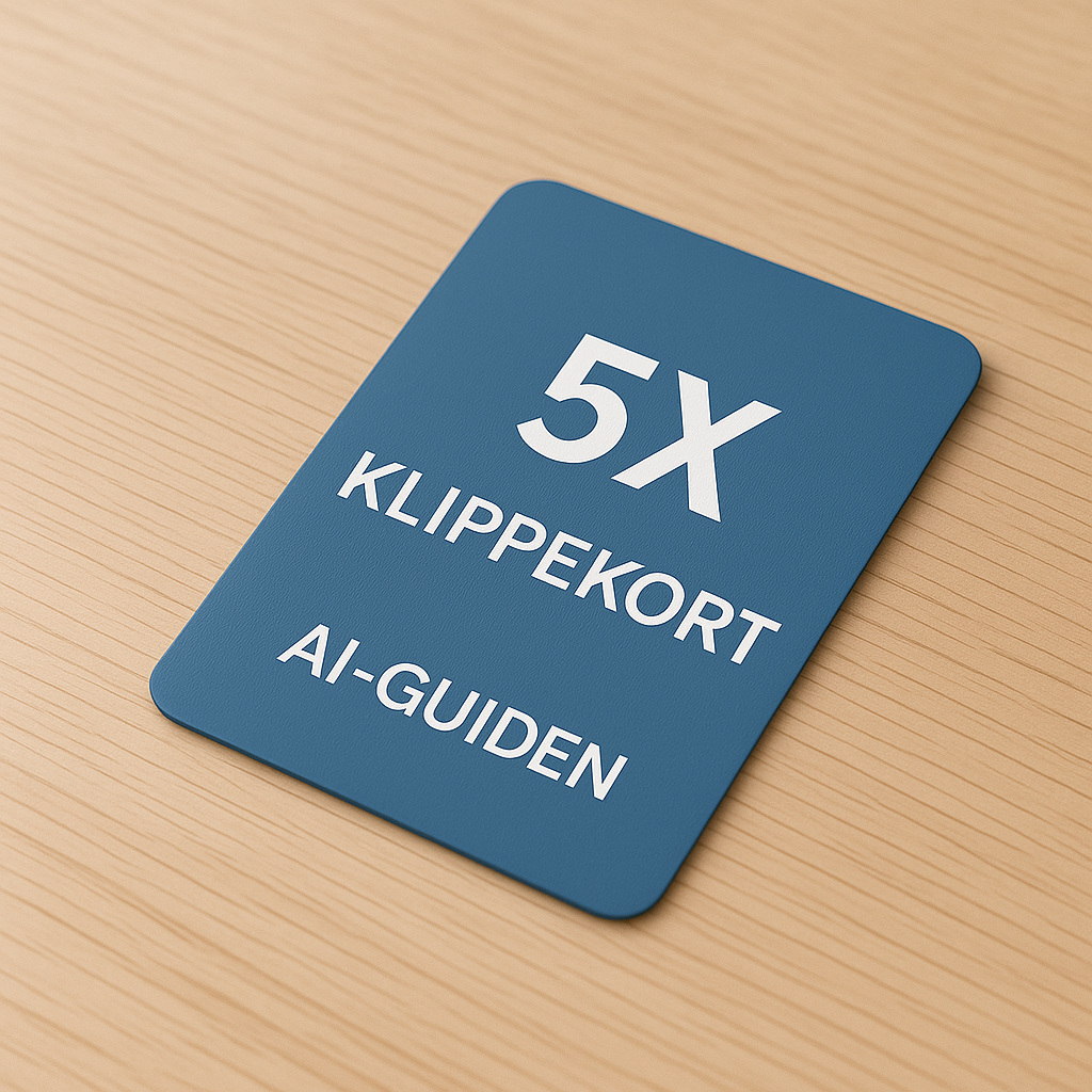 Klippekort: 5 x 45 minutters AI-rådgivning hos din virksomhed